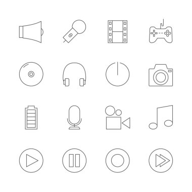 Multimedia Icons set
