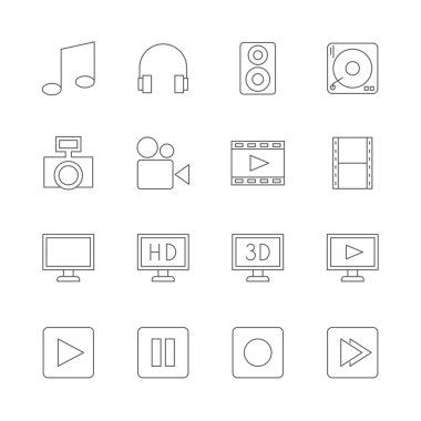 Multimedia Icons set
