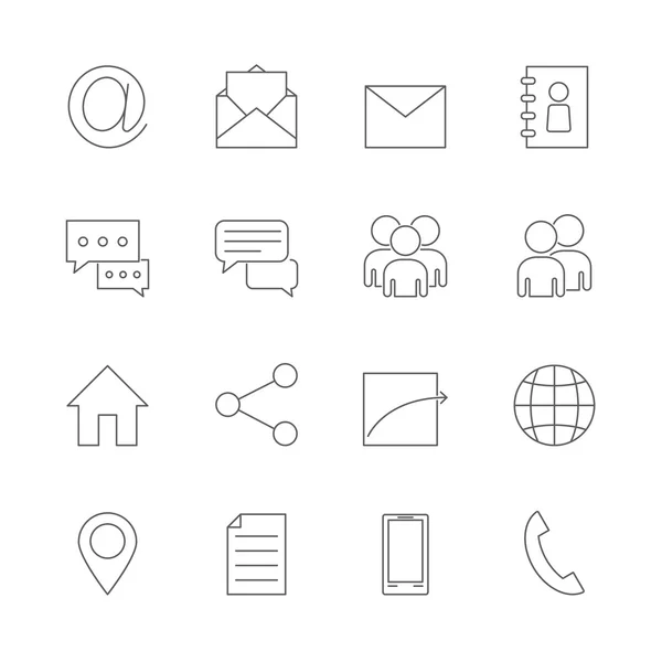 Conjunto de iconos de comunicación — Vector de stock