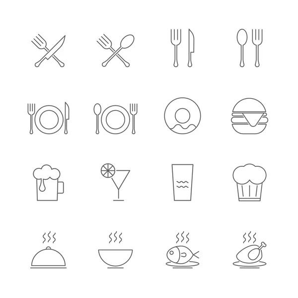 Set de iconos alimentarios — Vector de stock