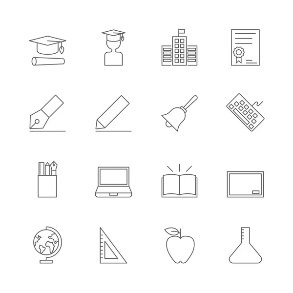 Conjunto de iconos de educación — Vector de stock