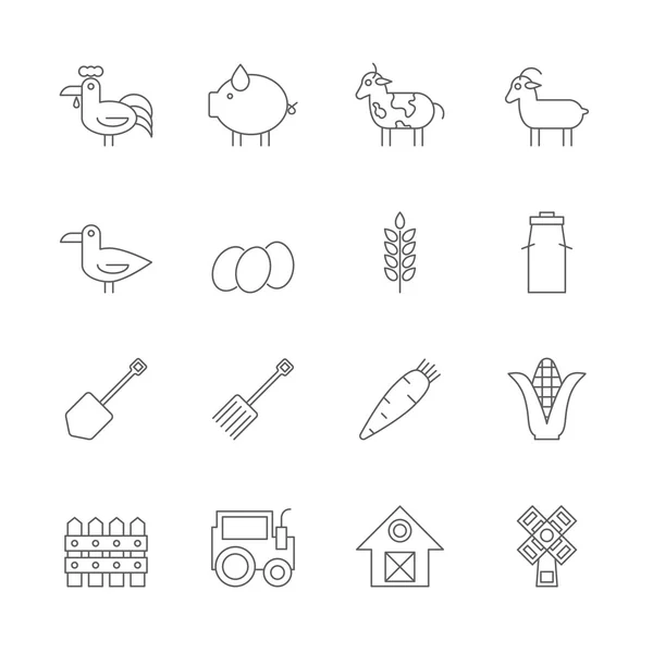 Farm icons set — Stock Vector