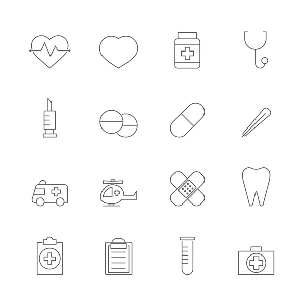 Conjunto de iconos médicos — Vector de stock