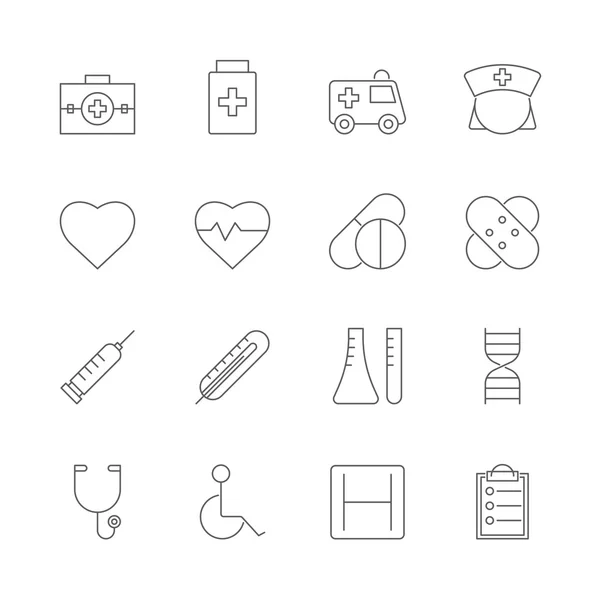 Conjunto de iconos médicos — Vector de stock