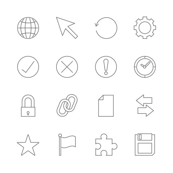 Conjunto de iconos web — Vector de stock