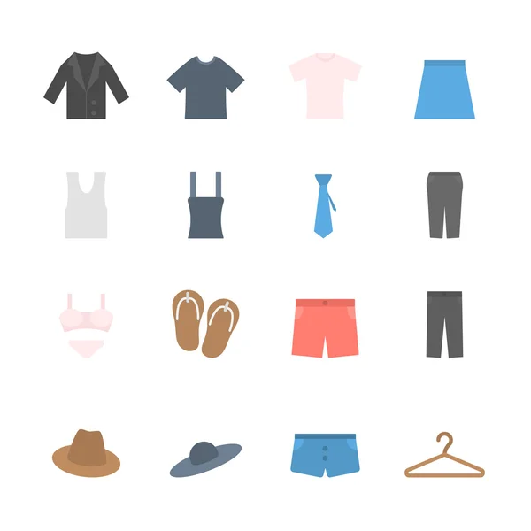 Clothing icons set — Stock Vector