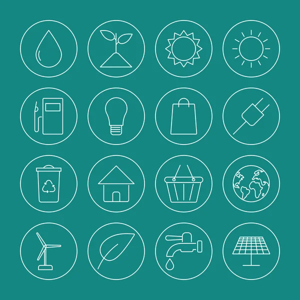 Ecology icons set — Stock Vector