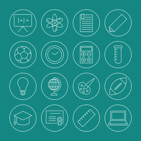 Education icons set — Stock Vector