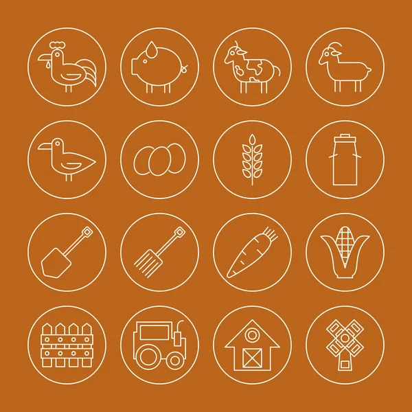 Farm icons set — Stock Vector