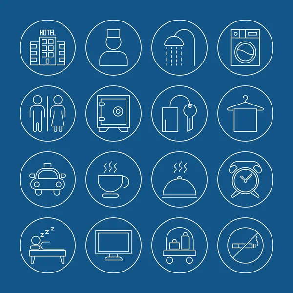 Set de iconos del hotel — Vector de stock