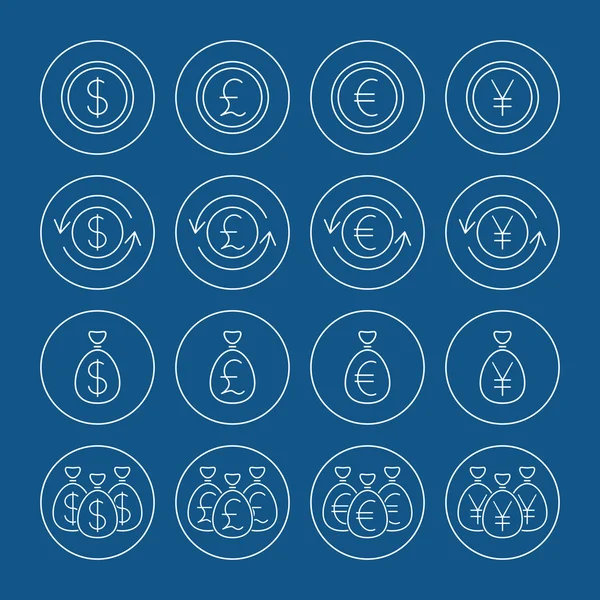 Conjunto de iconos de dinero — Vector de stock