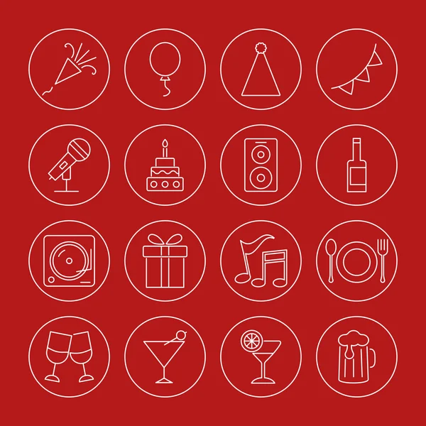 Party icons set — Stock Vector