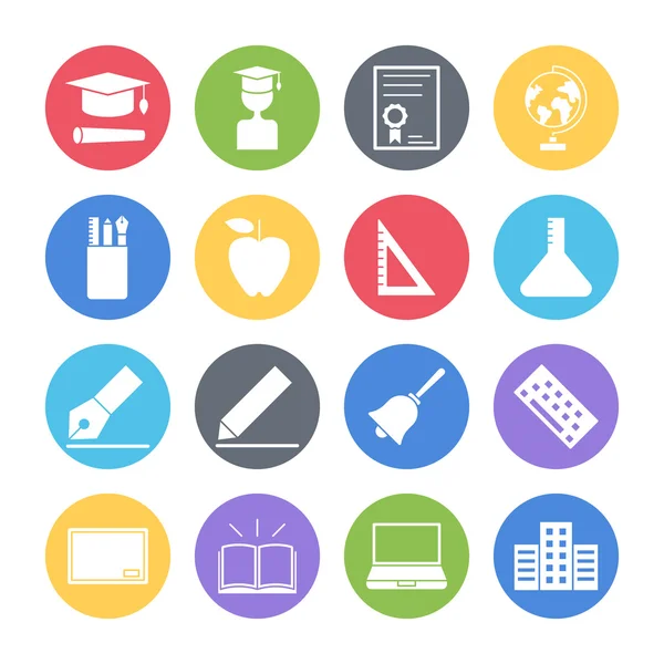 Education icons set — Stock Vector