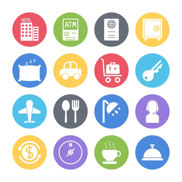 Hotel icons set — Stock Vector