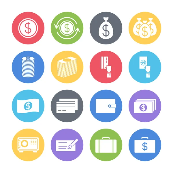 Conjunto de iconos de dinero — Vector de stock