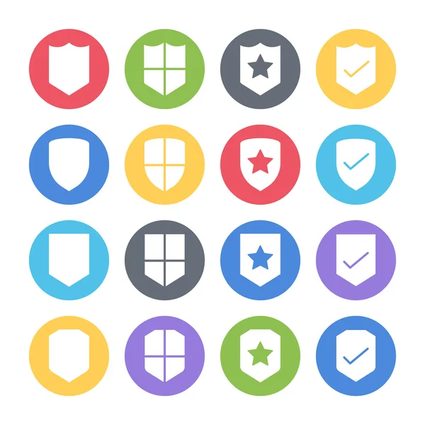 Shield icons set — Stock Vector