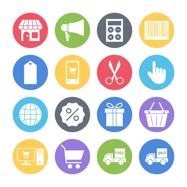 Conjunto de iconos de compras en línea — Vector de stock