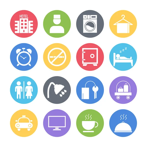 Set de iconos del hotel — Vector de stock