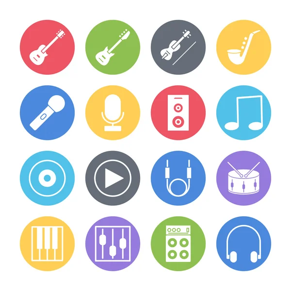 Music icons set — Stock Vector