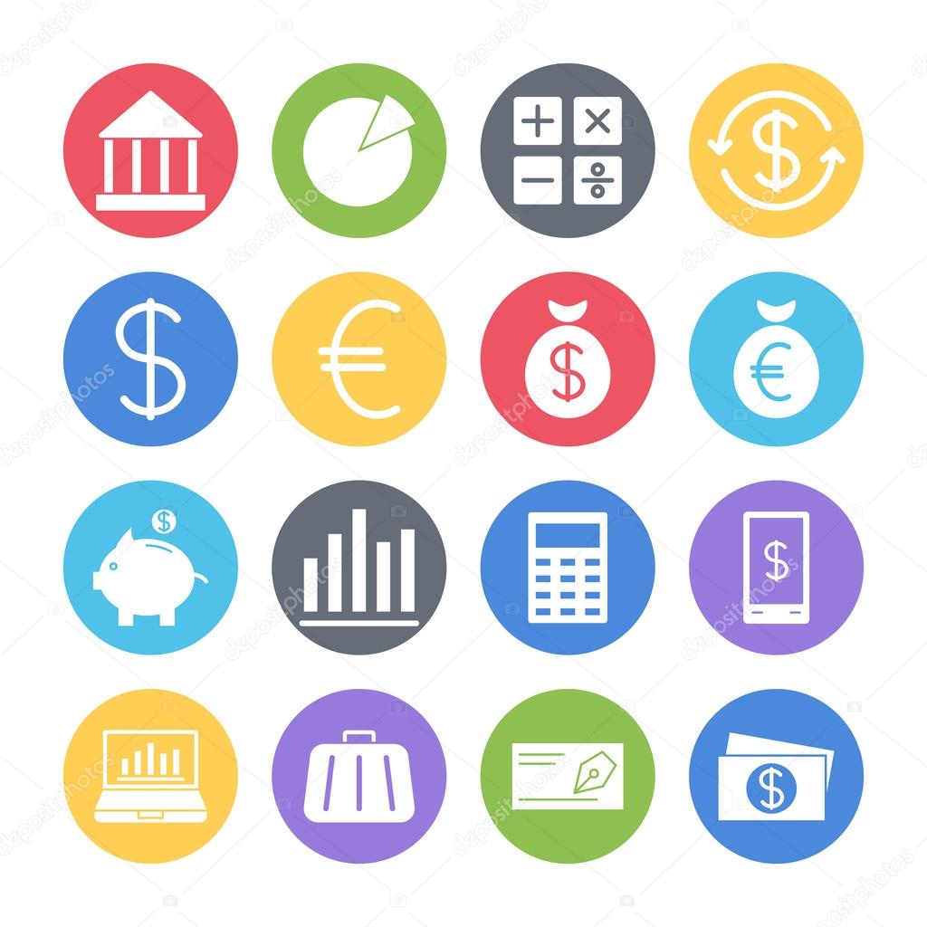 finance icons set