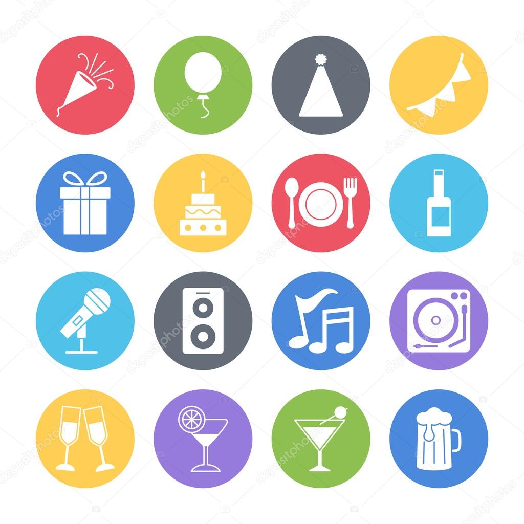 party icons set