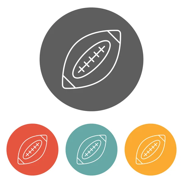 American football icon on circle — Stock Vector