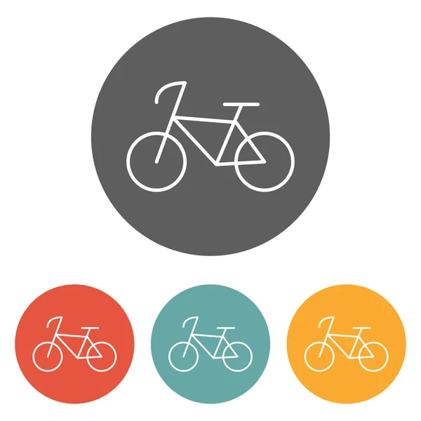 Icono de la bicicleta en círculo — Vector de stock