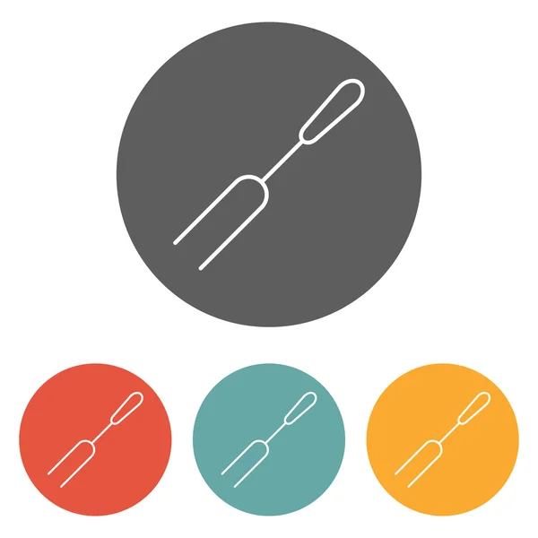 Tallar icono tenedor en círculo — Vector de stock