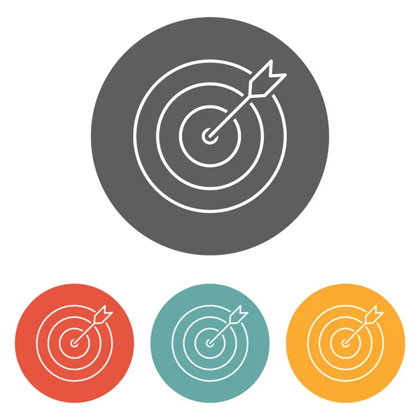 Target icon on circle — Stock Vector