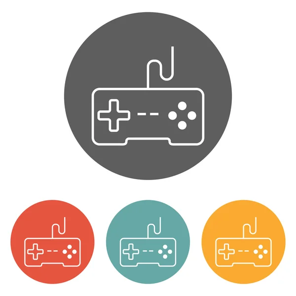 Game controller icon on circle — Stock Vector
