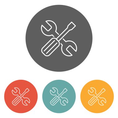 somun anahtarı & tornavida simgesi