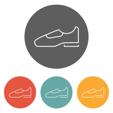 Ayakkabı kutsal kişilerin resmi daire üstünde