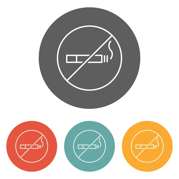 Ícone de não fumar no círculo —  Vetores de Stock