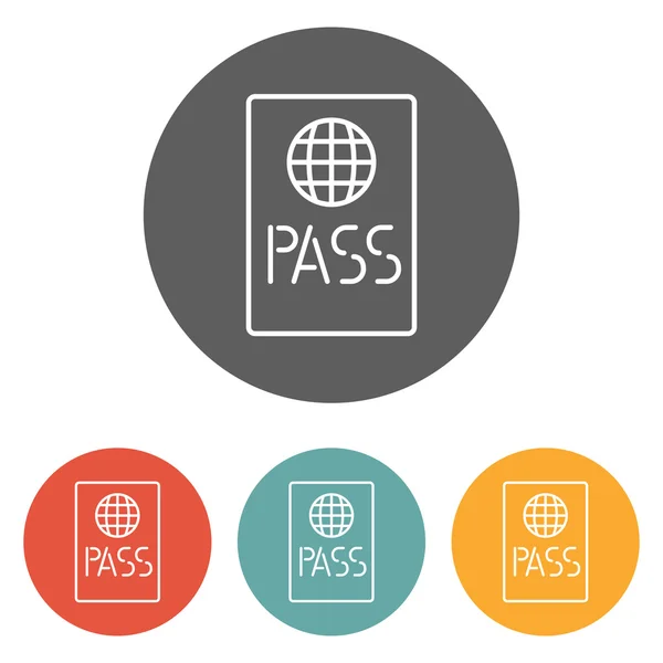 Ikona služby Passport na kruhu — Stockový vektor