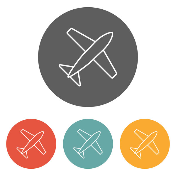 airplane icon on circle