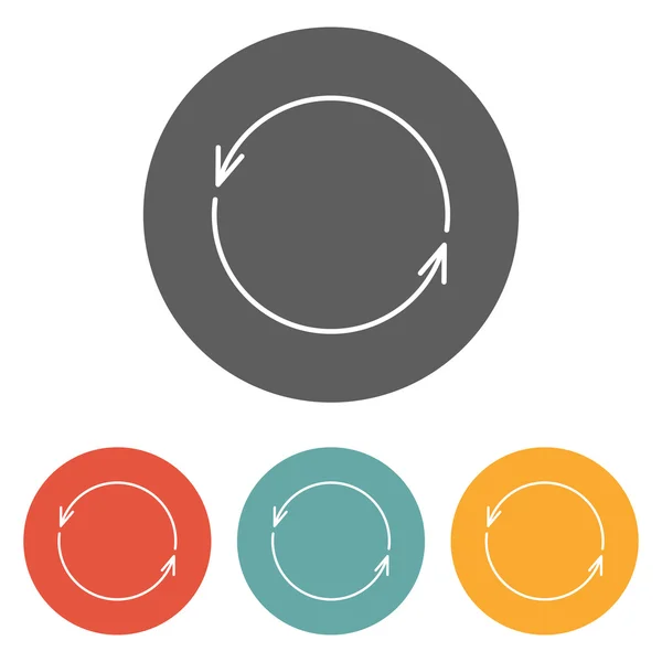 Het pictogram Vernieuwen op cirkel — Stockvector