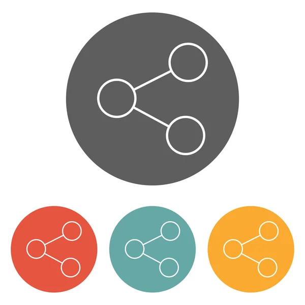 Ícone de compartilhamento no círculo —  Vetores de Stock