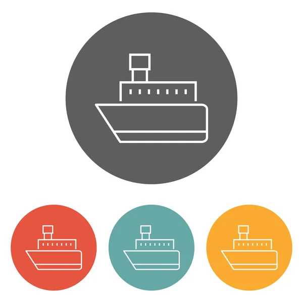 Cruise icon on circle — Stock Vector