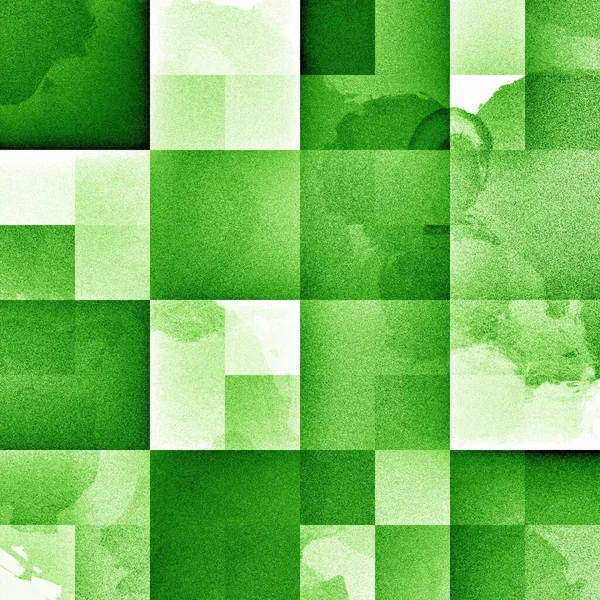Fondo Pantalla Verde Abstracto Con Formas Cuadradas Espacio Copia Para —  Fotos de Stock