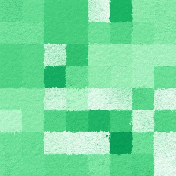 Abstract Groen Behang Achtergrond Met Vierkante Vormen Kopieer Ruimte Voor — Stockfoto