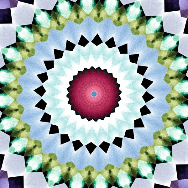 Patrones Caleidoscopio Abstractos Gráficos Azulejos Ondulados Coloridos Pared Fondo Texturizada — Foto de Stock
