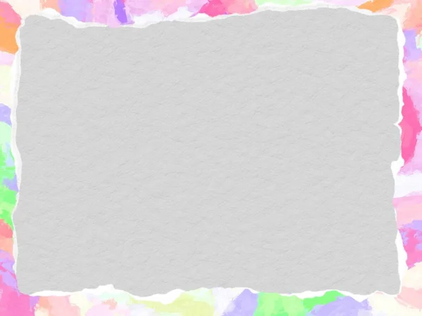 Cornice Colorata Con Sfondo Carta Grigia Texture — Foto Stock
