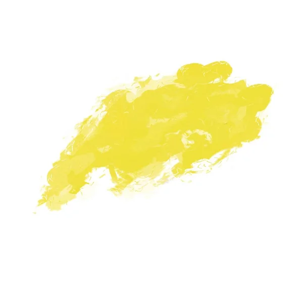 Tinción Pintura Amarilla Aislada Sobre Fondo Blanco — Foto de Stock