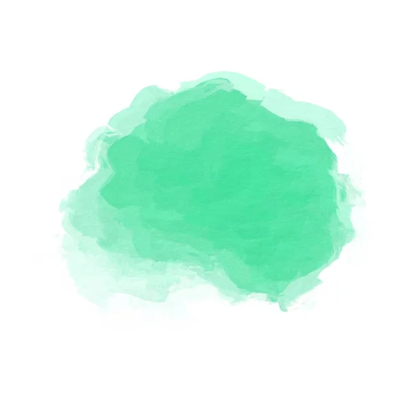 Green Paint Stain Isolated White Background — Foto Stock