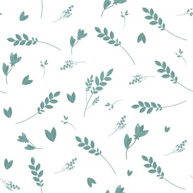 vektörsüz desenli turkuaz yaprak