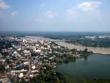 Tayland 'ın Ubon Ratchathani eyaletinin Ariel manzarası