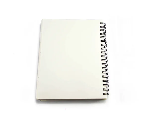 Isolated Blank Notebook Page White Background — Stock Photo, Image