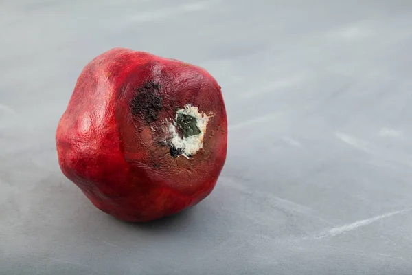 Grenade Pourrie Gâtée Gros Plan Des Fruits Moisis Laids Vue — Photo