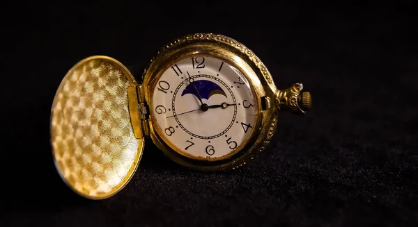 old pocket watch, old pocket watch on black background, watch on black, antique pocket watch