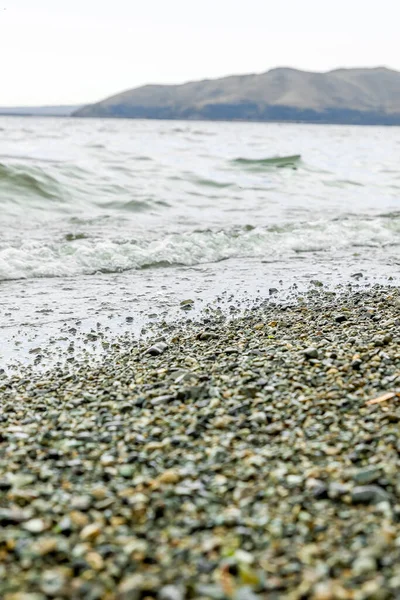 Gouttes Eau Sur Plage Gros Plan Sable Sur Plage — Photo